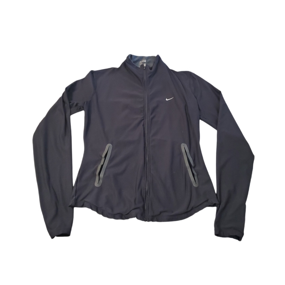 Nike Dri-Fit Women's Black Swift Long Sleeve Running Full Zip Jacket Medium